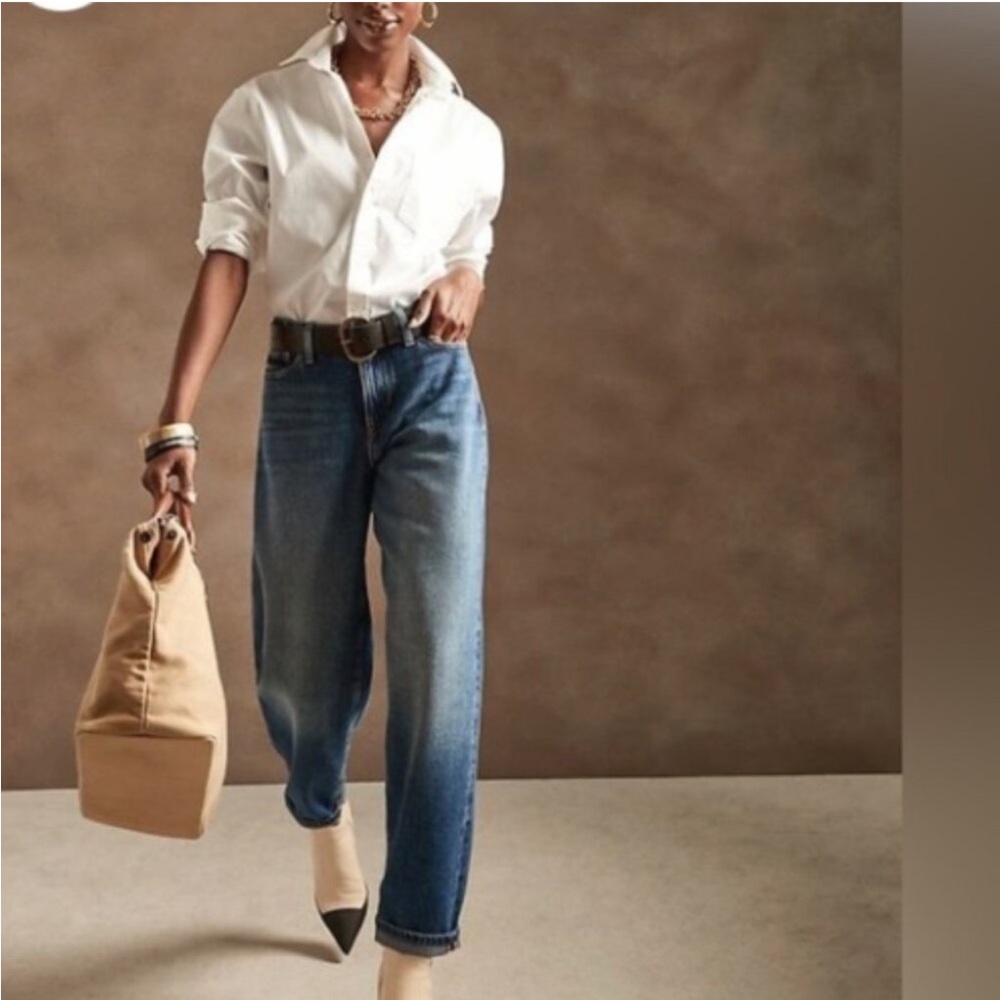 Banana republic high rise barrel fit